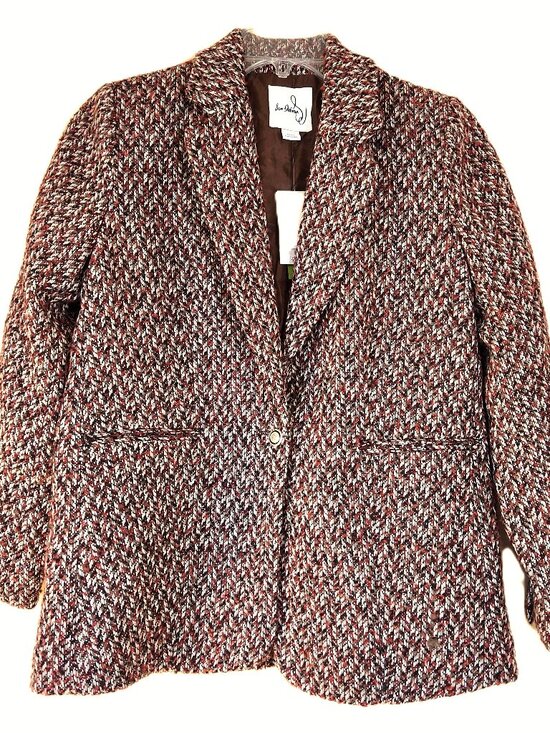 Sam Edelman Jackets & Blazers - NWT Sam Edelman Willow Chevron Tweed Blazer Gardenia Autumn Small